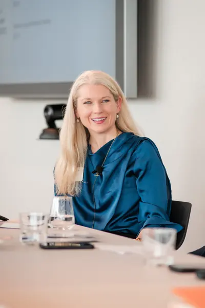 A speaker addressing attendees during a session at Goodwin — Management Incentives in the AI Era