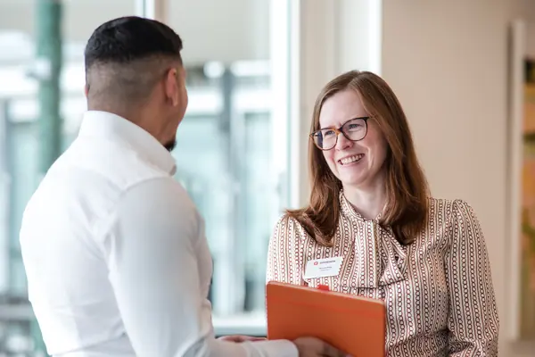 Guests in conversation during the event at Goodwin — Management Incentives in the AI Era