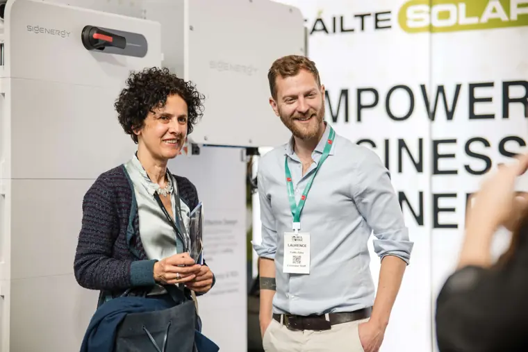 Guests pictured together at the exhibition at Fáilte Solar at Solar & Storage