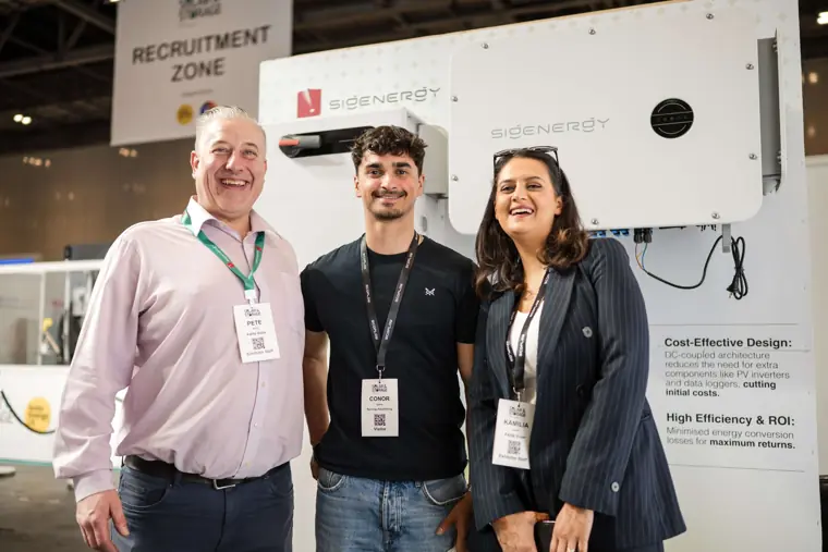 Guests pictured together at the exhibition at Fáilte Solar at Solar & Storage