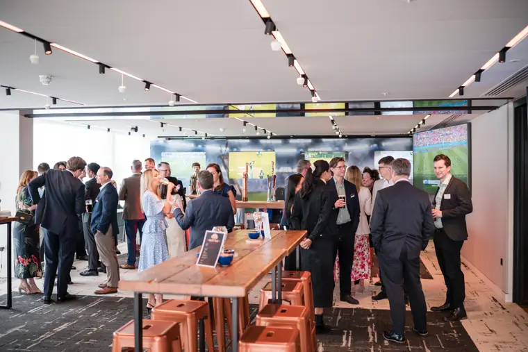 A busy view across the main room at Goodwin Tavern.