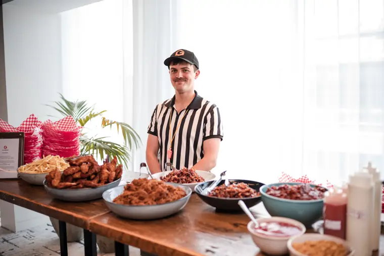 The bar team serving guests at Goodwin Tavern.