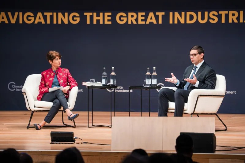 Two speakers at Climate Investment’s conference at Kings Place