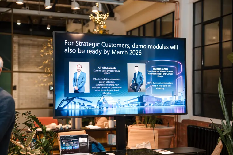 Event screen showing the client programme.