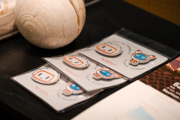 Sungrow product literature displayed at the event.