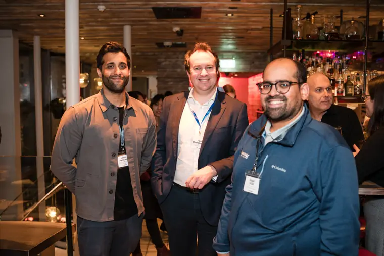 Group portrait at the ClickUp reception.