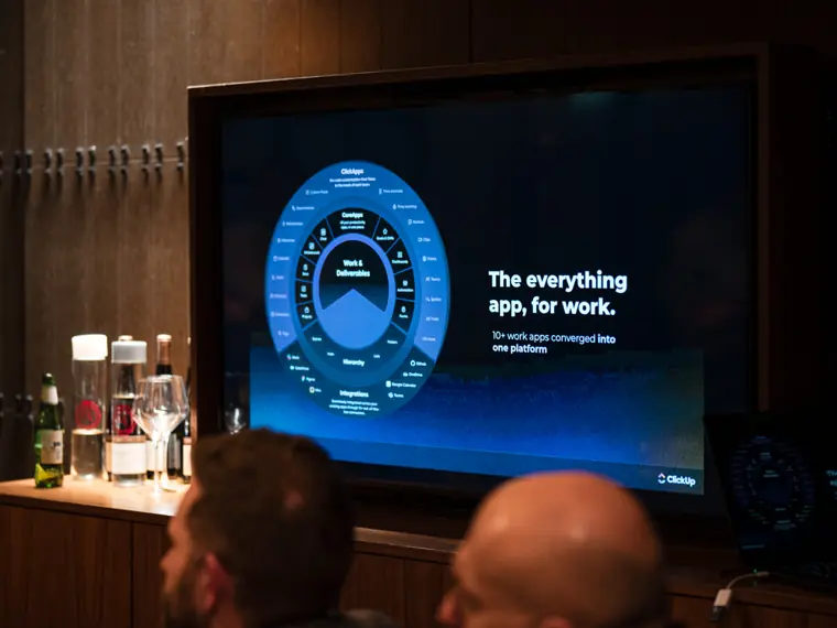 ClickUp presentation about the future of work.