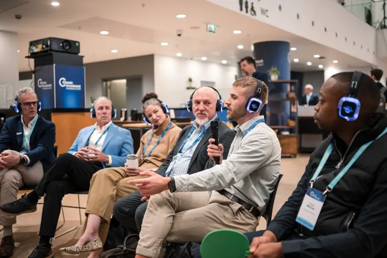 Conference speakers and panel discussion.