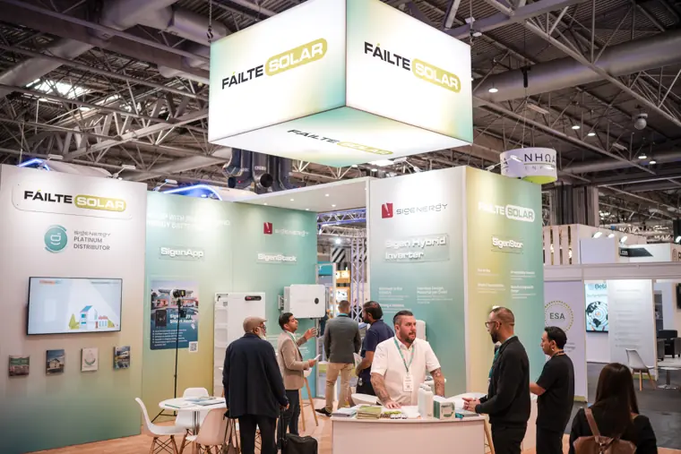 The Fáilte Solar stand during the busy exhibition.