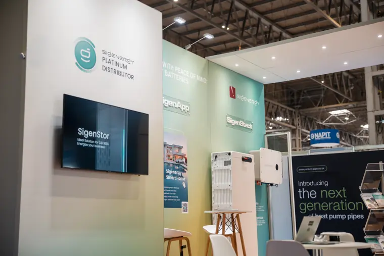 A wide view of the Fáilte Solar exhibition space.