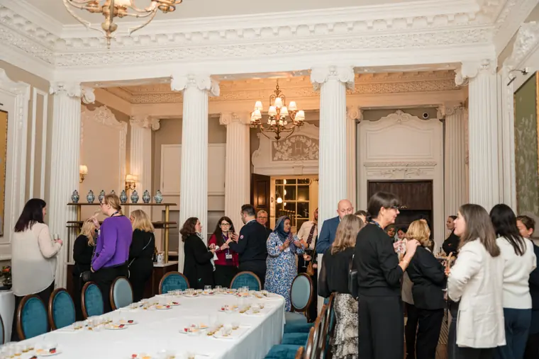 Guests gathered in the private dining space.