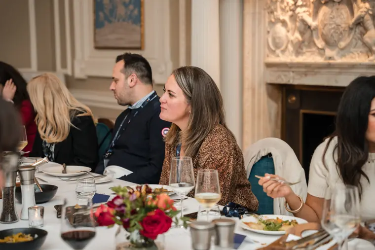 Guest speaking during the meal.