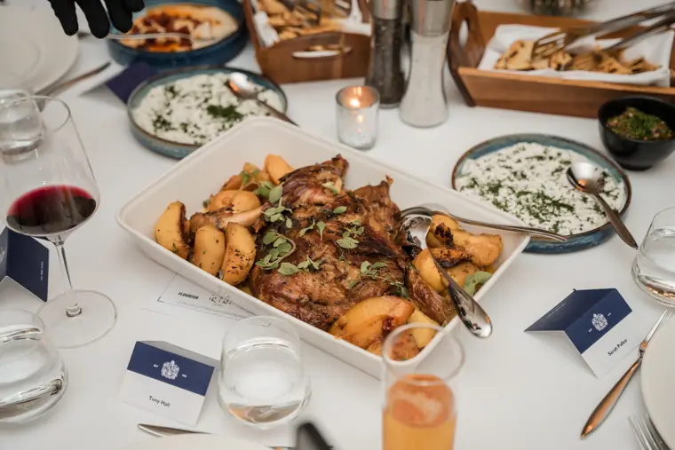 Dinner served alongside the networking programme.