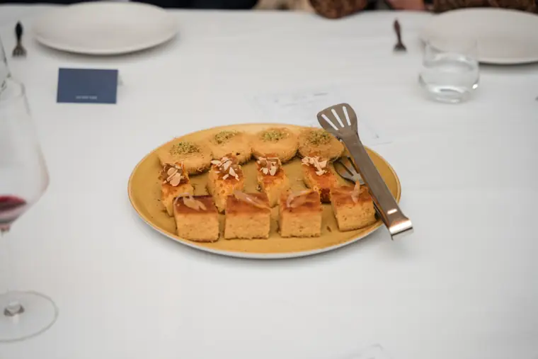 Final course prepared for guests.