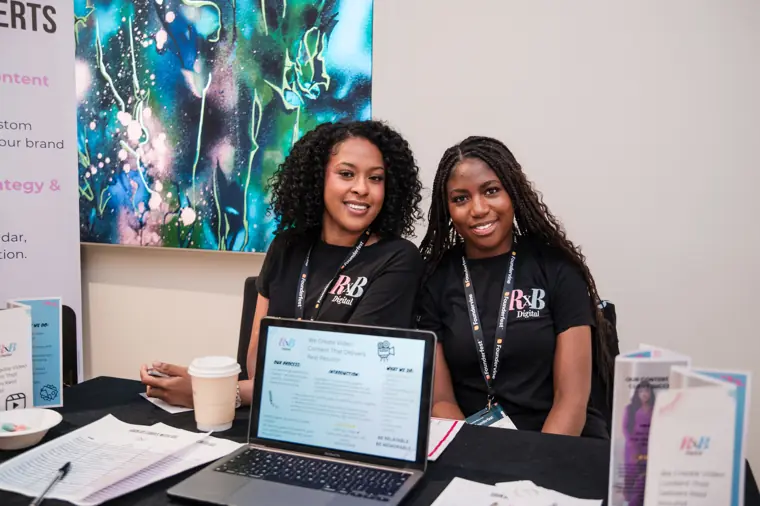 Sponsor team at their stand.