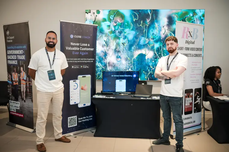 Sponsor stand at Founderfest.
