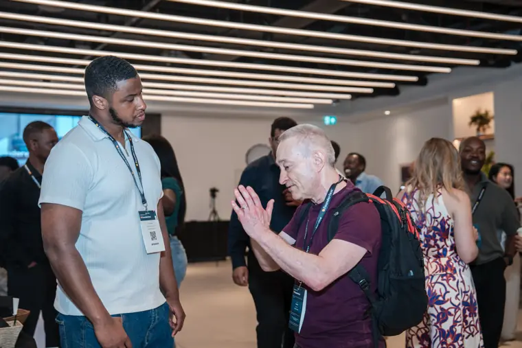 Delegates connecting at Founderfest.