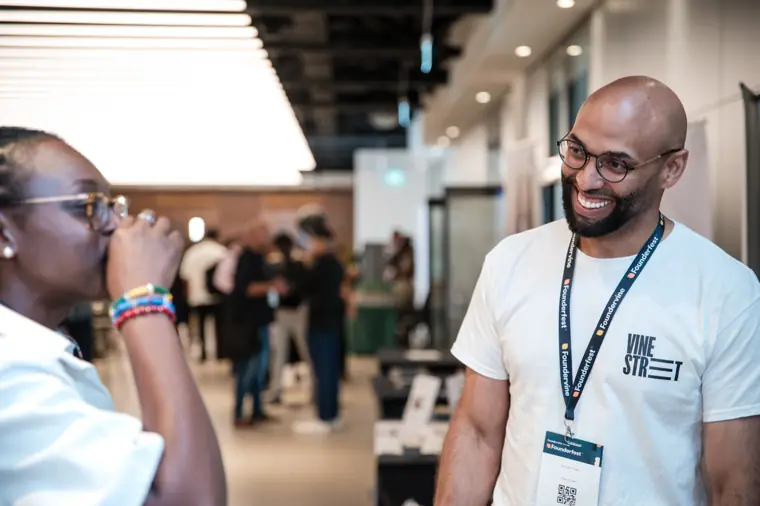 Delegates connecting at Founderfest.