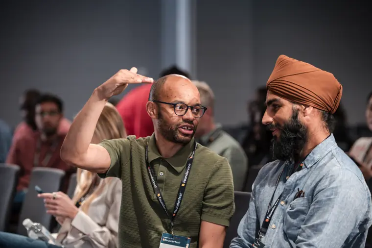 Delegates connecting at Founderfest.