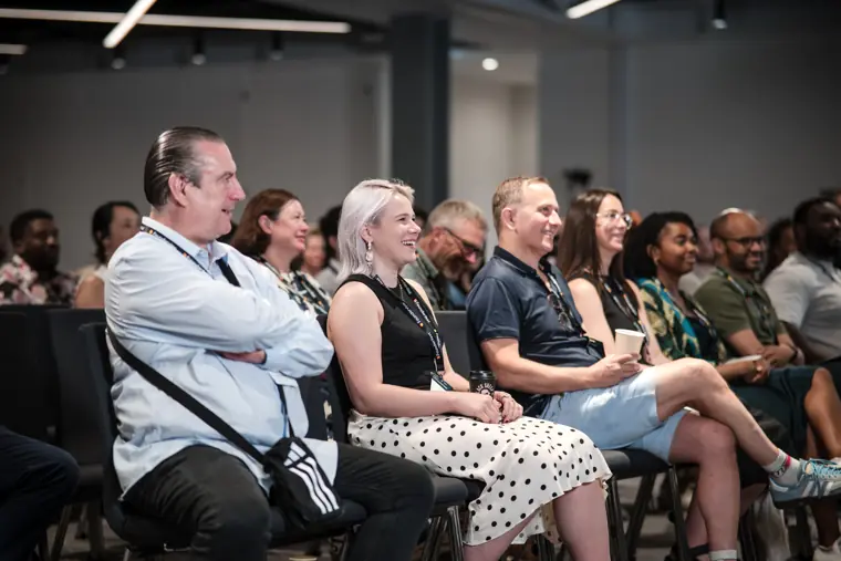 Delegates connecting at Founderfest.