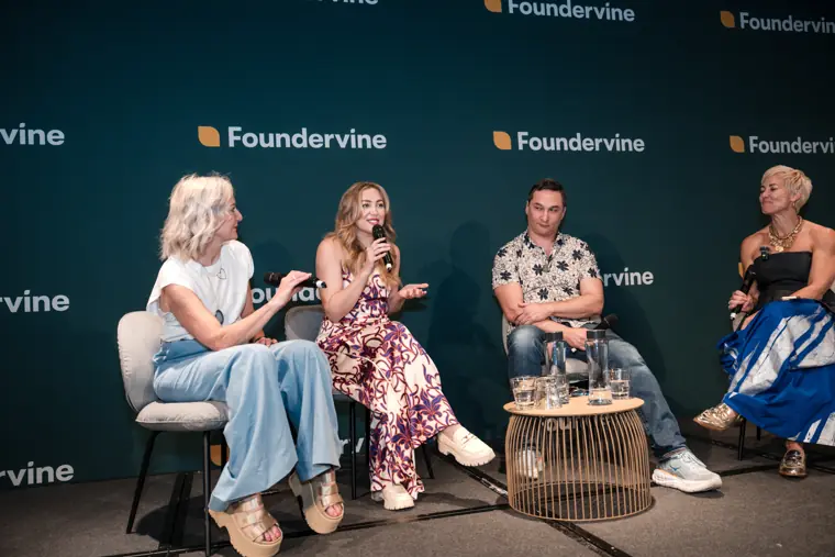 Panel discussion on the Foundervine stage.