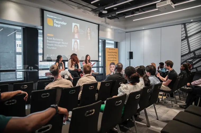 Panel discussion at Founderfest.