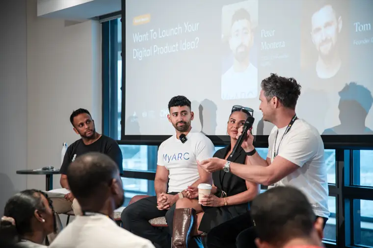 Panel discussion at Founderfest.