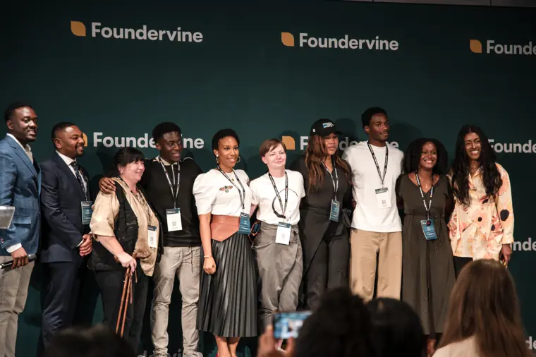 Founders recognised at the pitching competition.