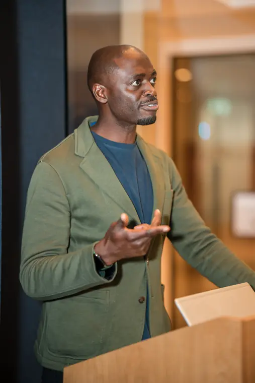 A founder shares a comment in the room.
