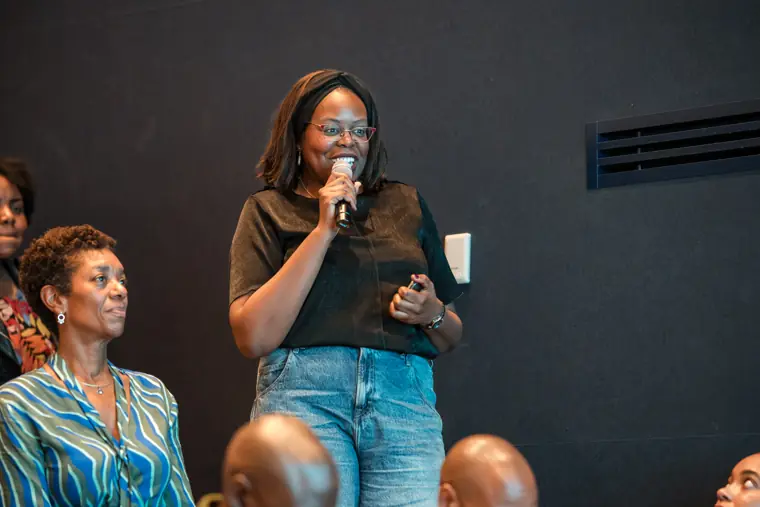 A founder speaks during the showcase session.