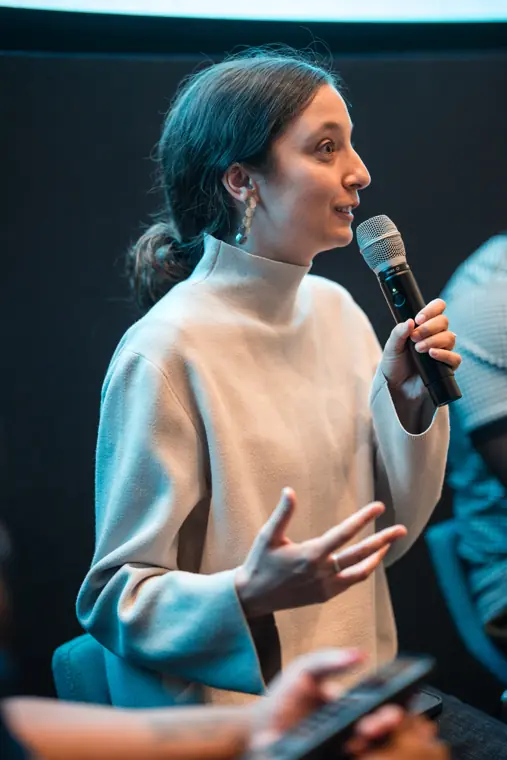 A founder adds her perspective to the panel.
