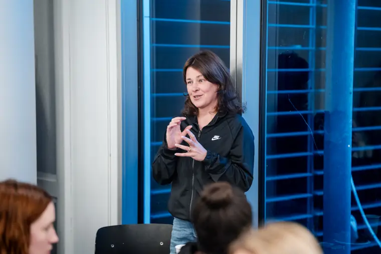 A presentation during the Foundervine launch event.