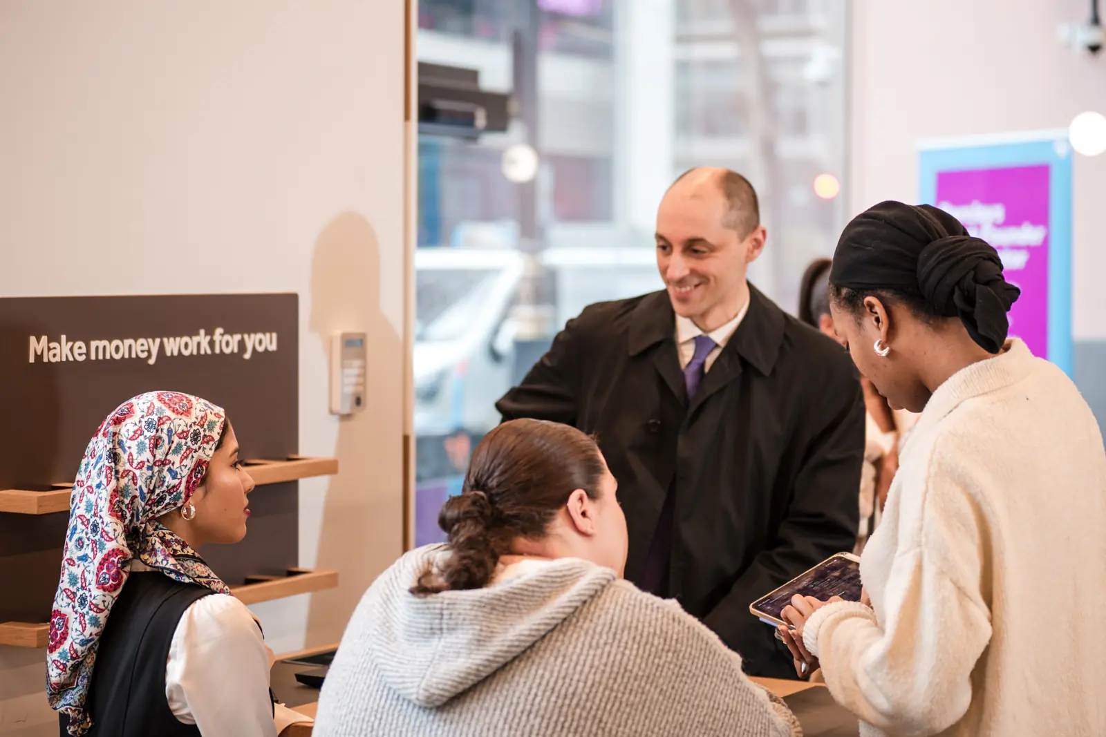 Guests meet at the start of the community event.