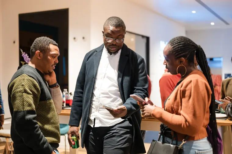 A guest connects with another attendee.