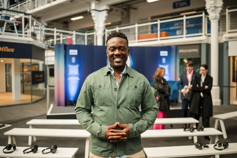 Foundervine representative at the exhibition.