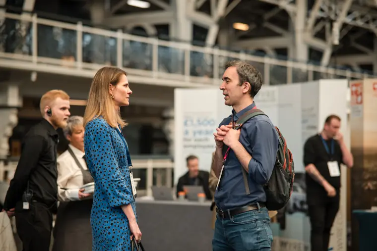 Visitors connecting during the event.