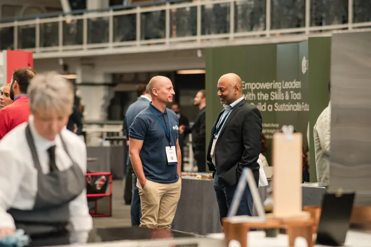 Delegates networking at edie.