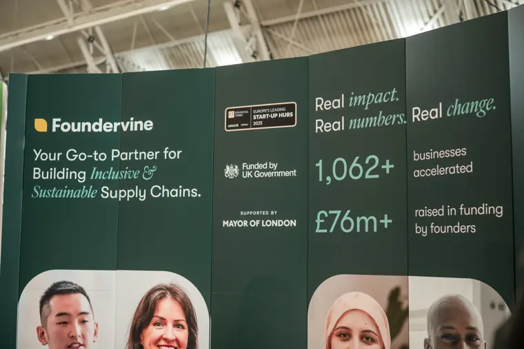 Foundervine display at the exhibition.