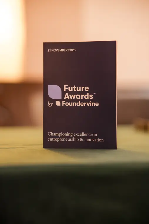 Future Awards programme cards displayed before the ceremony.