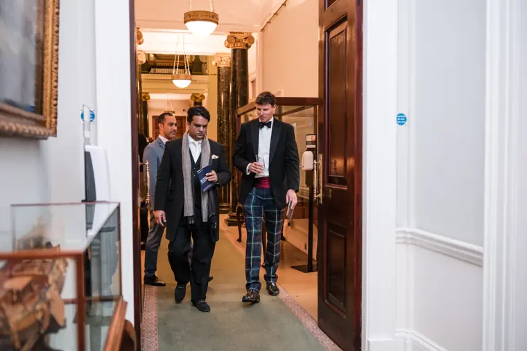 Guests enter the awards venue.