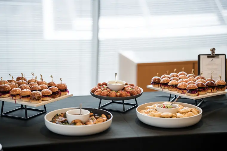 Refreshments prepared for the showcase guests.