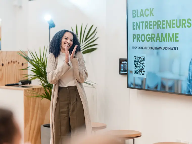 A speaker discusses the founder programme.