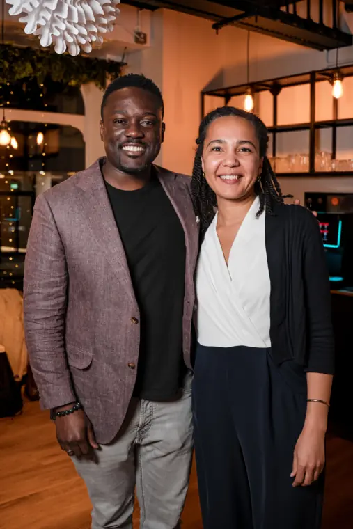 Founders pose together after the event.