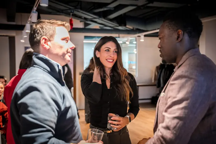 Founders connect during the networking session.