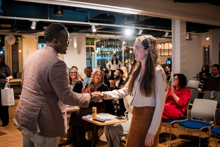 An award moment during The Pitch Room.
