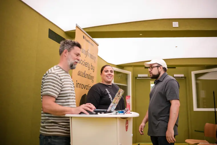 The AI Essentials workshop speaker with participants.