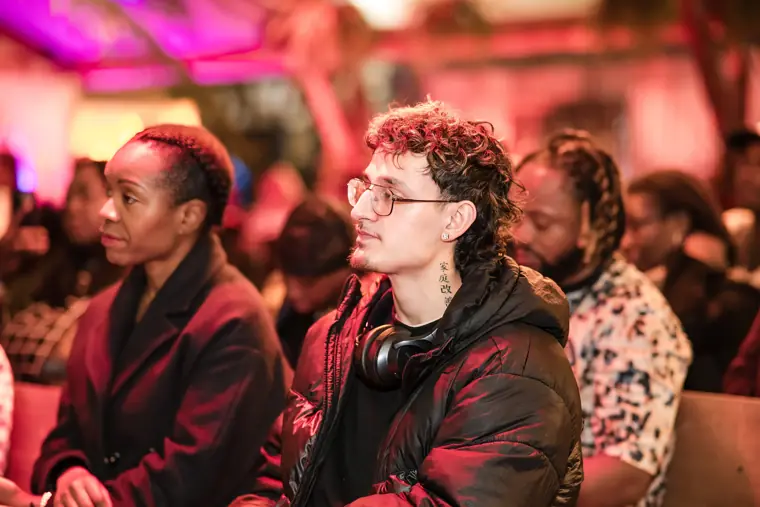 Audience members react to the programme.
