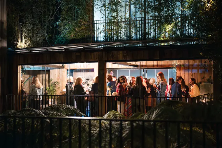 The reception venue seen from outside.