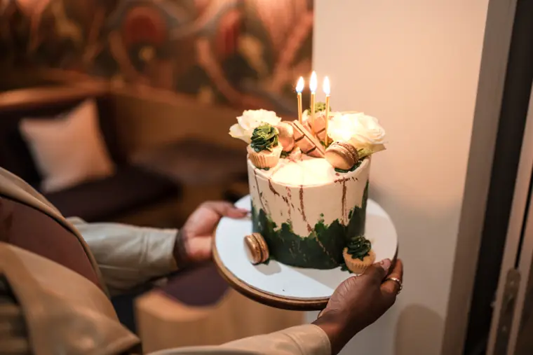 Celebration cake prepared for Izzy Obeng.