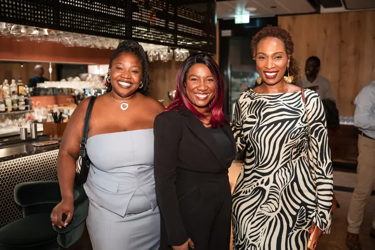 Group portrait at Izzy Obeng’s MBE celebration.